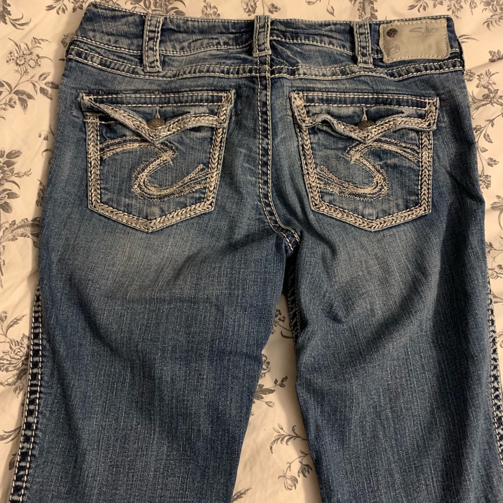 SILVER SUKI FLAP JEANS! 31 X 35 only worn once